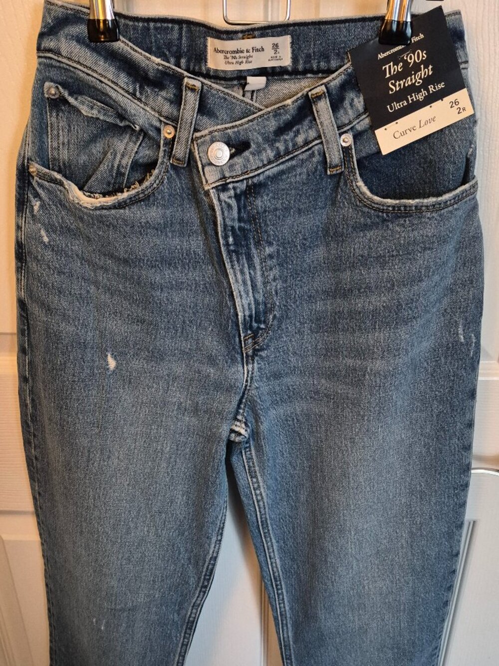 Jeans The 90's straight ultra high rise Curve love Abercrombie & Fitch Size 26R - Picture 3 of 6
